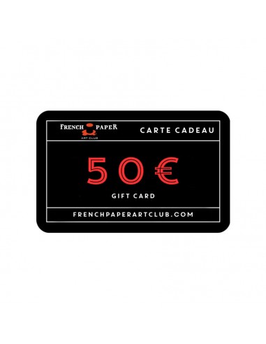 Carte Cadeau 50€ 2 - 3 jours ouvrés.