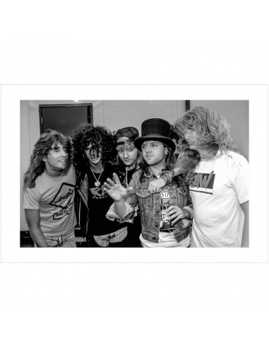 Lars Ulrich (Metallica), Slash & Axl Rose (Guns N' Roses), Dave Mustaine & Jeff Young (Megadeth), Donington 1988 solde