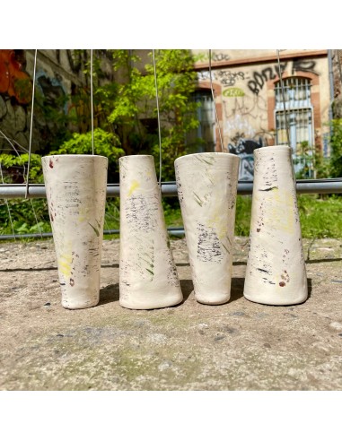 Ensemble de 4 vases asymétriques céramique Christine Zirk pas cher chine