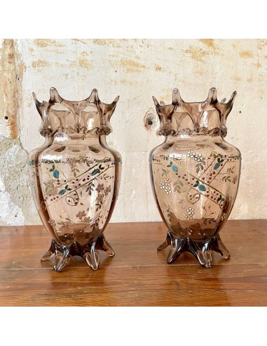 Paire de vases en cristal Art Nouveau Auguste Jean de votre