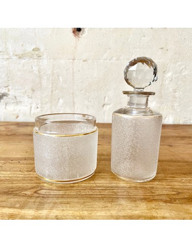 Ensemble de toilette flacon et pot à coton cristal Voir les baskets