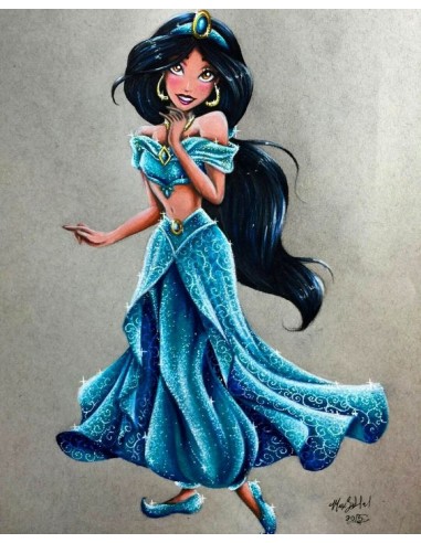 Broderie Diamant  Princesse Jasmine Danse Dans la société mordern