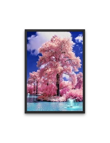 Broderie Diamant  Arbre Rose sur l'Eau en stock