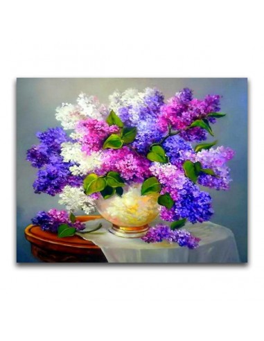 Broderie Diamant  Bouquet de Lilas Violets vente chaude votre 