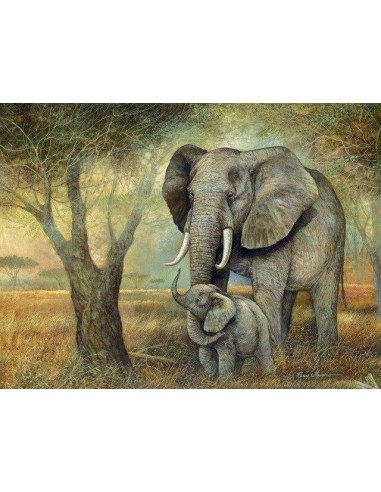 Broderie Diamant  Éléphant et Bébé 2023